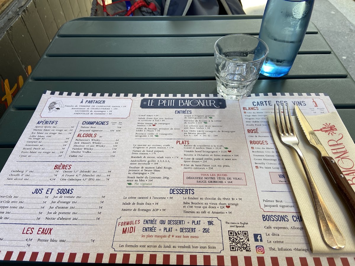 Le Petit Baigneur Photo Menu 10