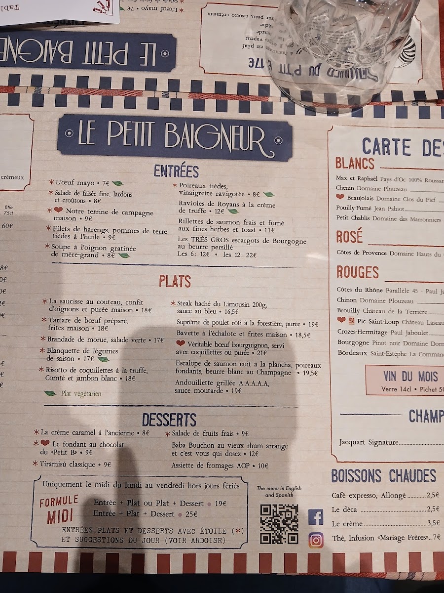 Le Petit Baigneur Photo Menu 2