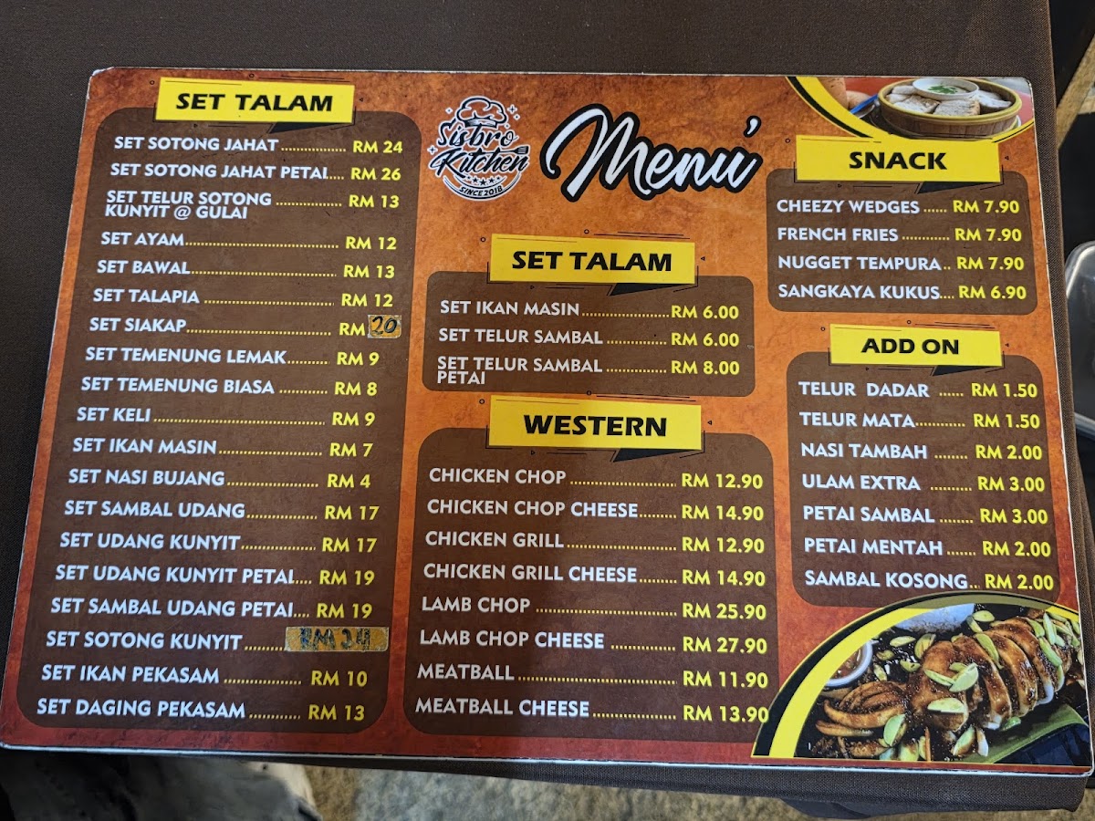 Sisbro Kitchen, Alor Setar Photo Menu 1