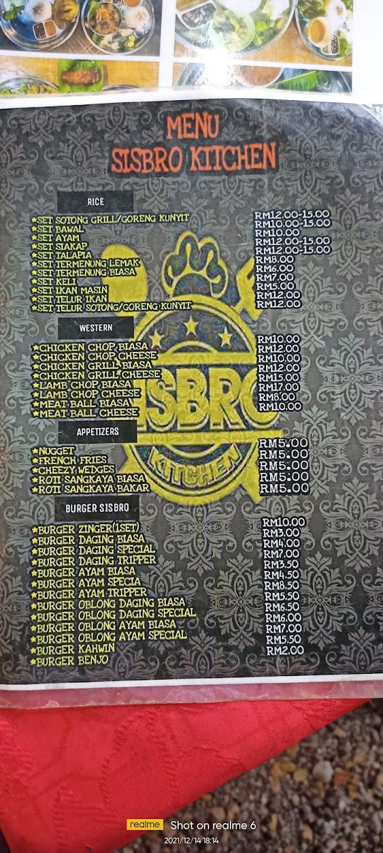 Sisbro Kitchen, Alor Setar Photo Menu 9