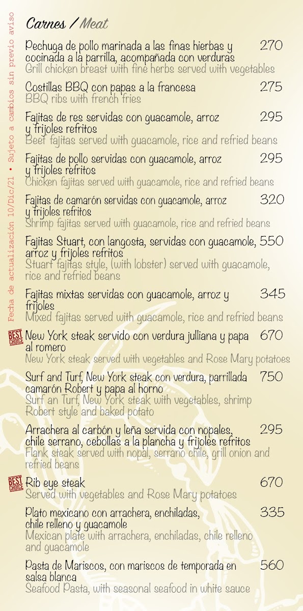 Martini en Fuego Grill Restaurant Photo Menu 2