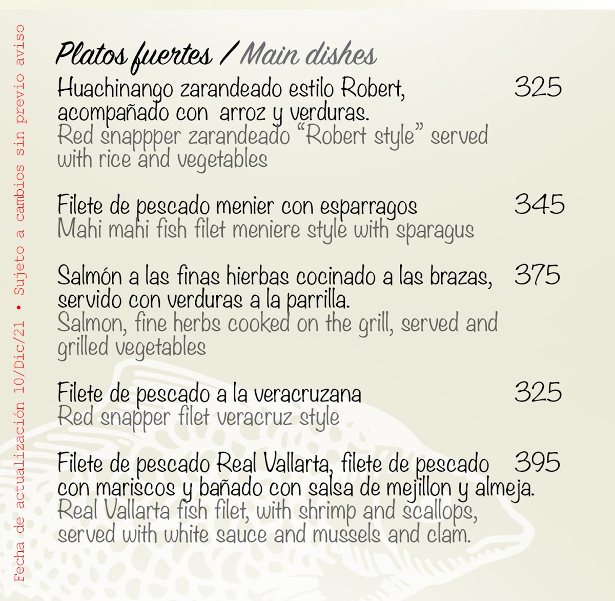 Martini en Fuego Grill Restaurant Photo Menu 4