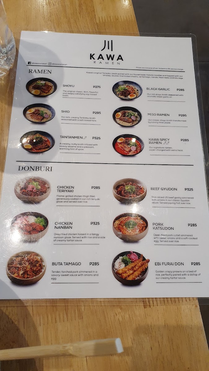 Kawa Ramen - McKinley Hill Photo Menu 2