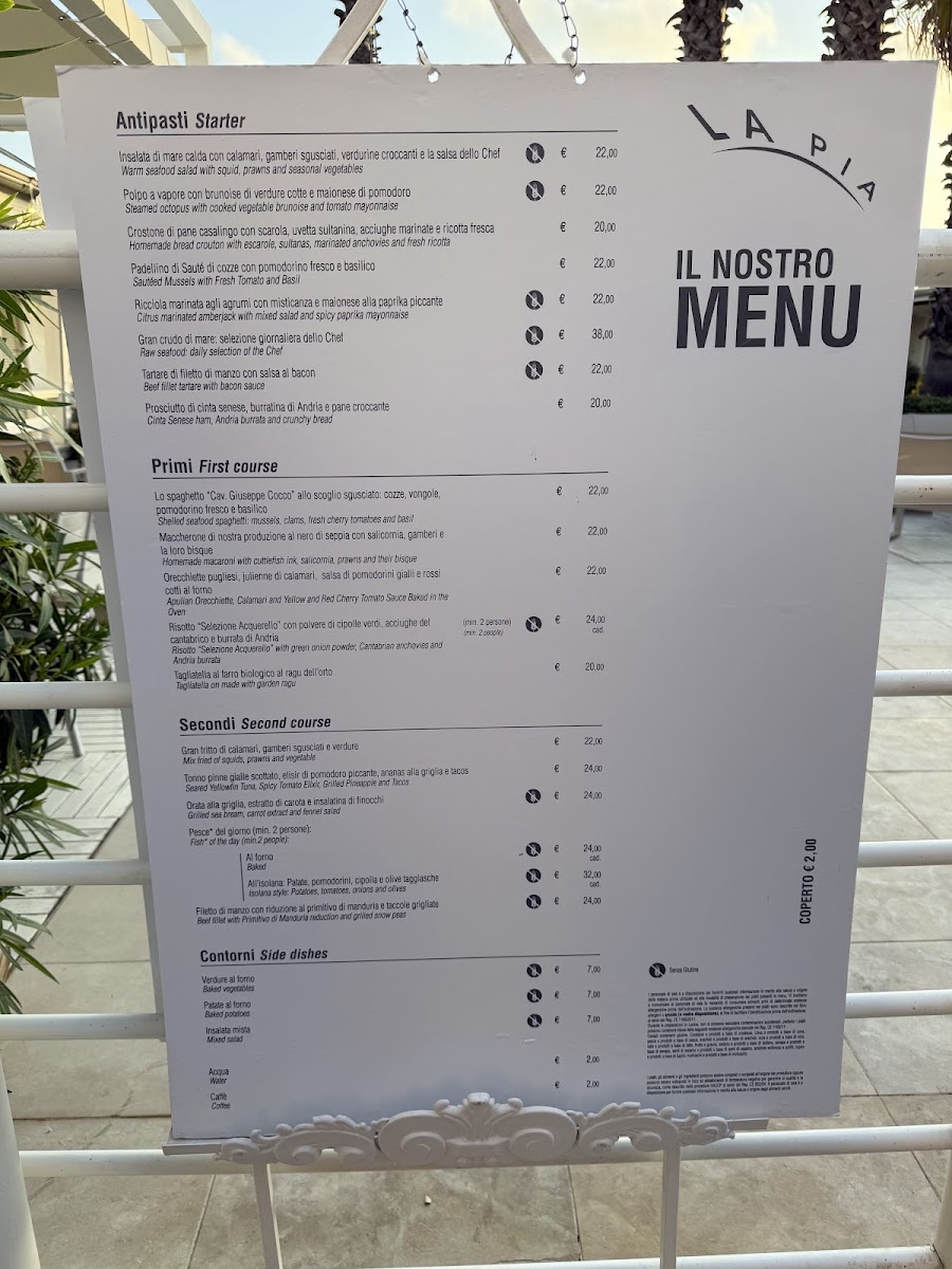La Pia Photo Menu 1