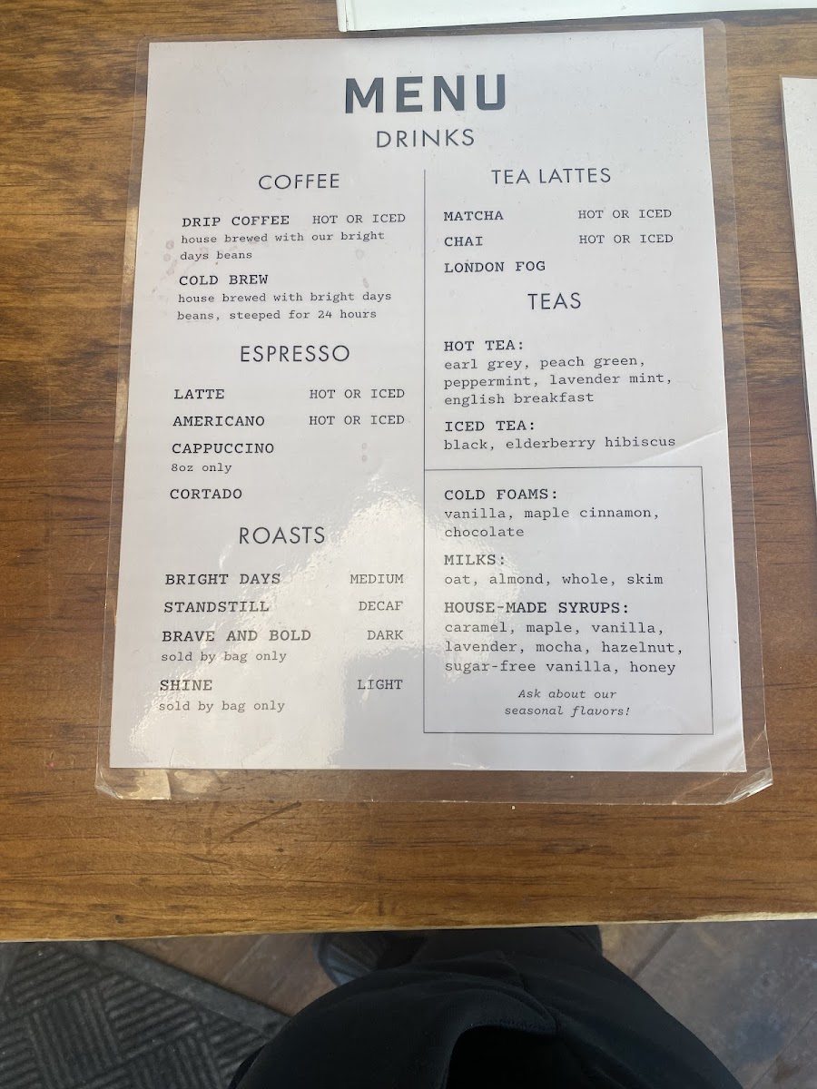 Restoration Coffee Photo Menu 2