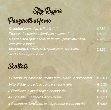 REGINÈ • Pizzeria & Antipasteria Photo Menu 7