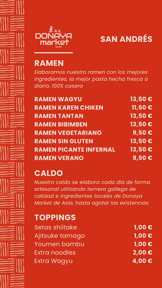 Donaya Market Ramen Photo Menu 1