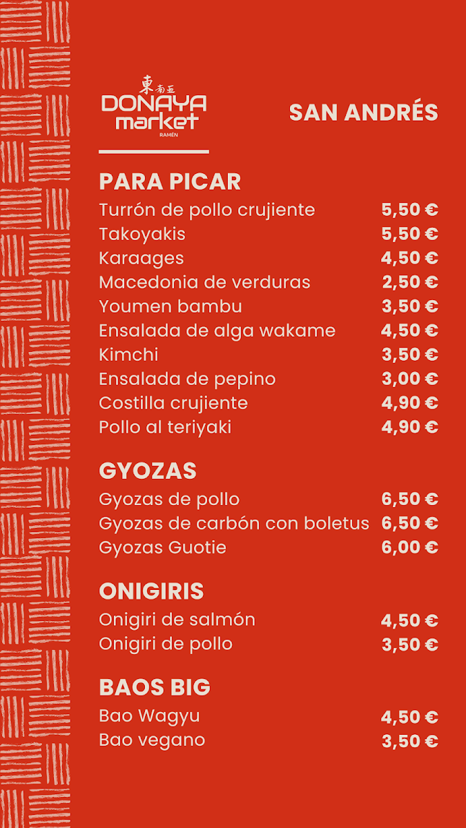 Donaya Market Ramen Photo Menu 2