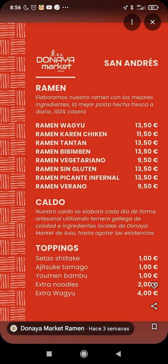 Donaya Market Ramen Photo Menu 6