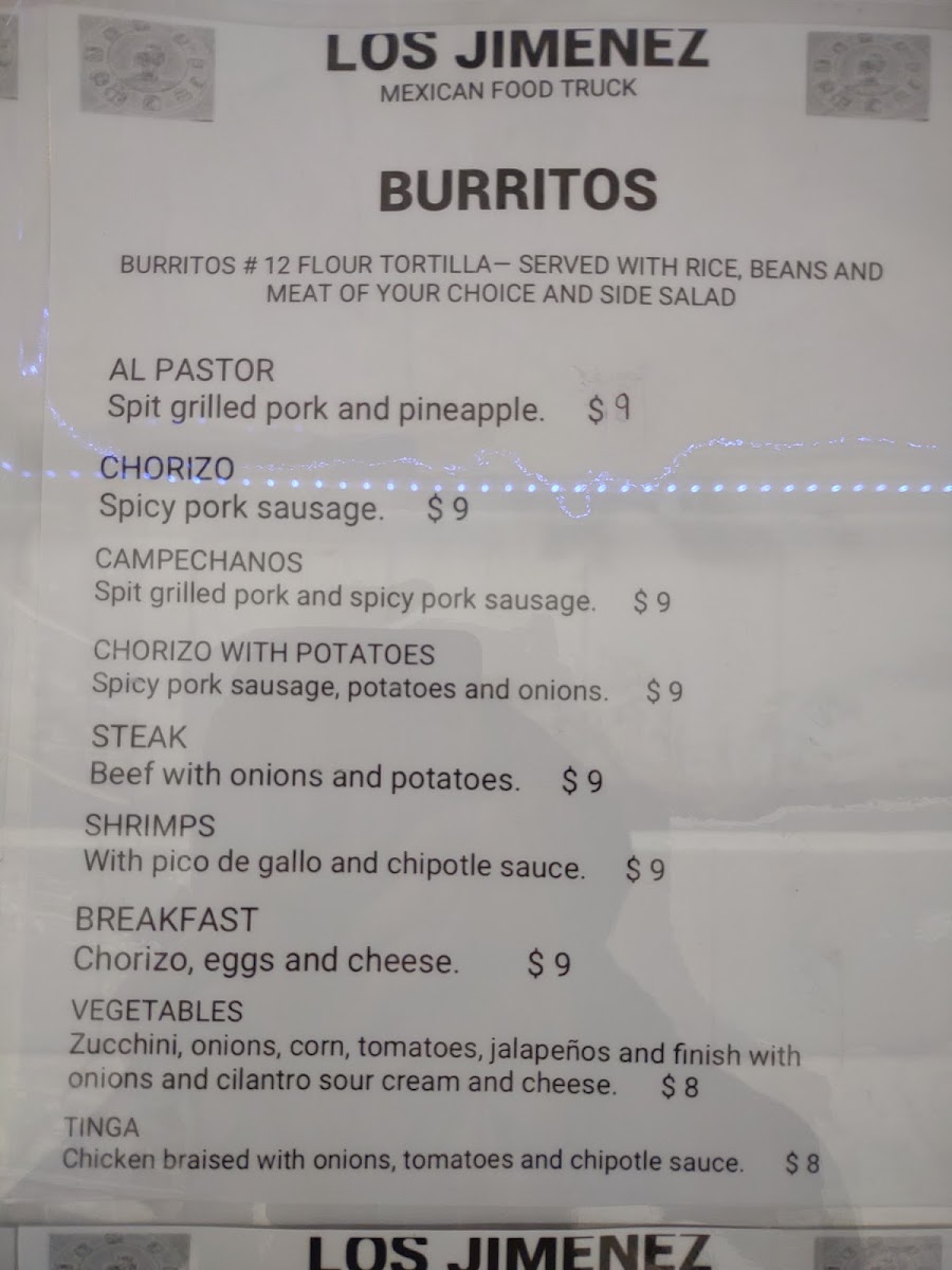 Los Jimenez Mexican Food Truck Photo Menu 7