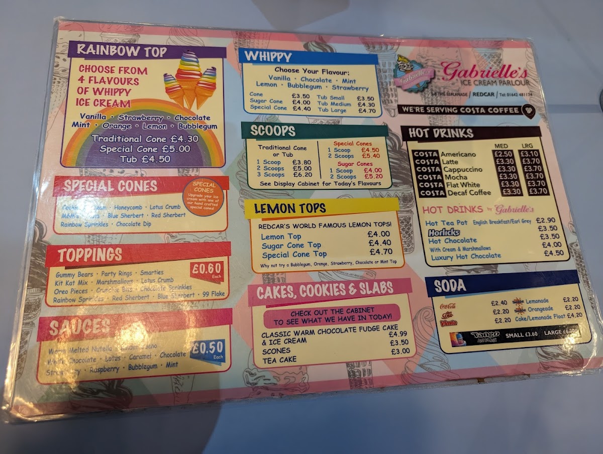 Gabrielle's Ice Cream Parlour Photo Menu 4