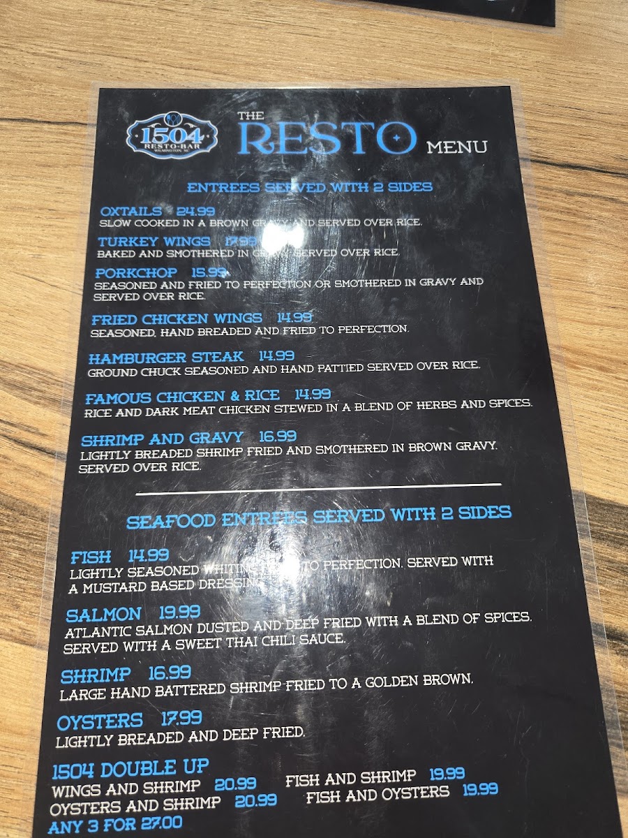 1504 Resto-Bar Photo Menu 1