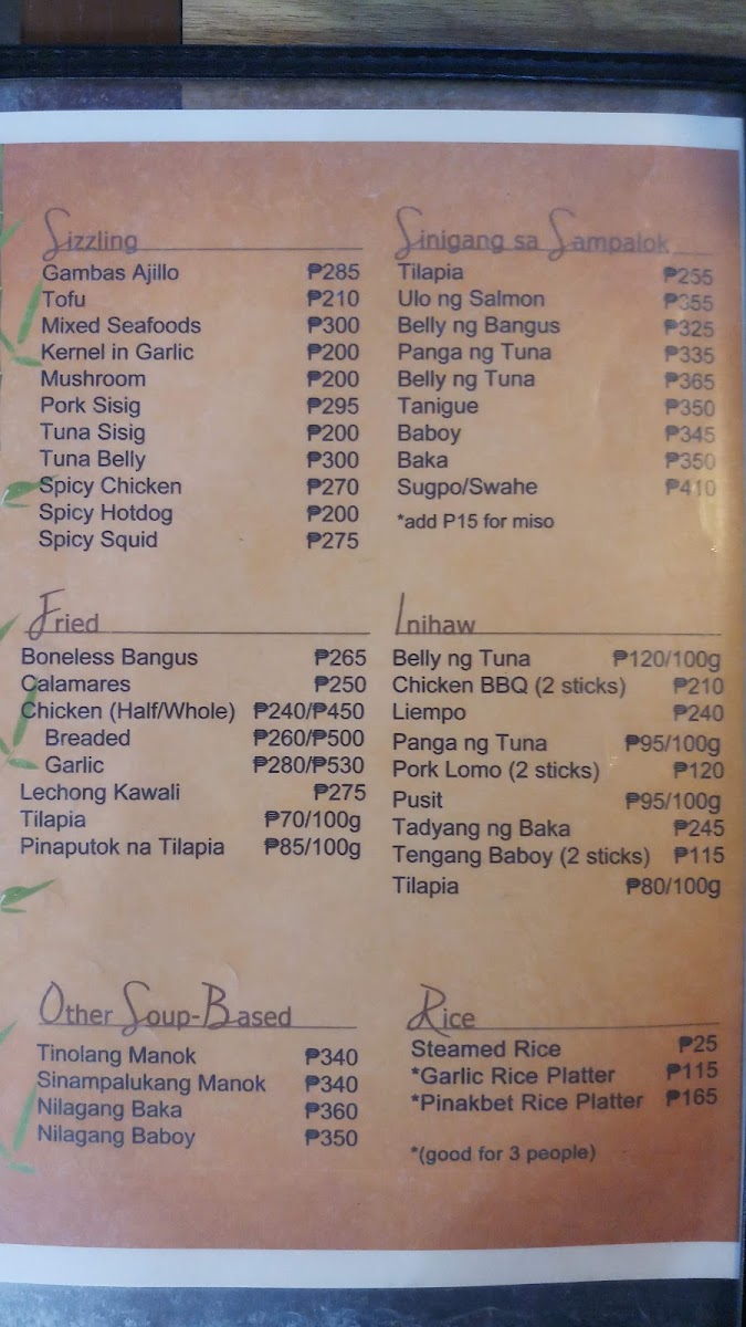 Laong Laan Bar and Restaurant Photo Menu 9