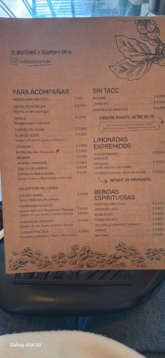 Tierra de Café Photo Menu 5