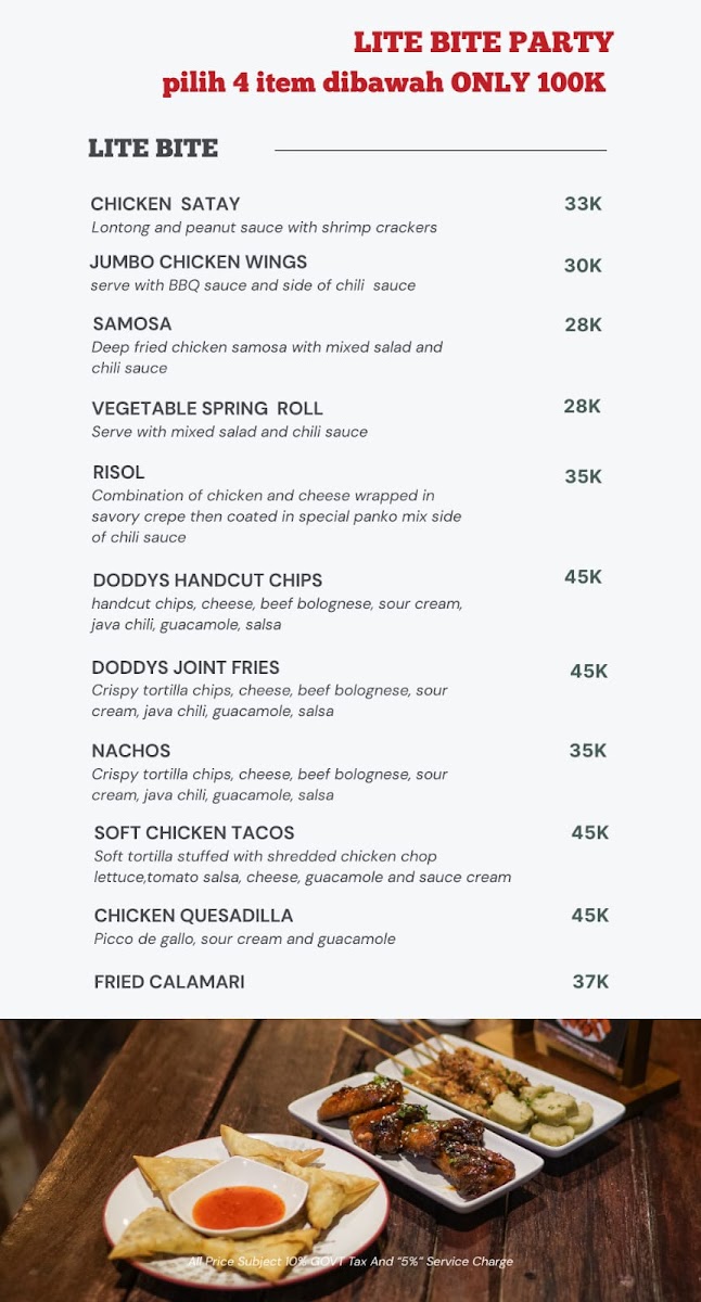 Doddy's Joint Cafe Photo Menu 3