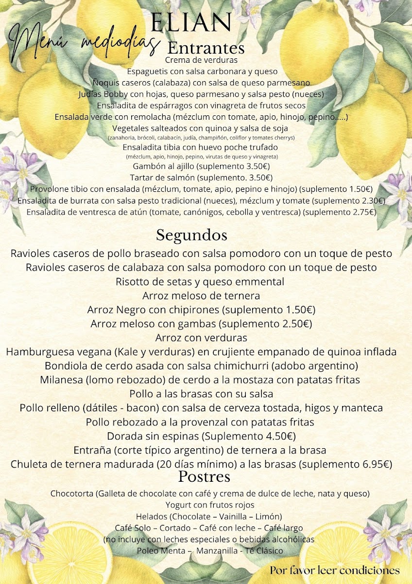ELIAN RESTAURANT Photo Menu 1