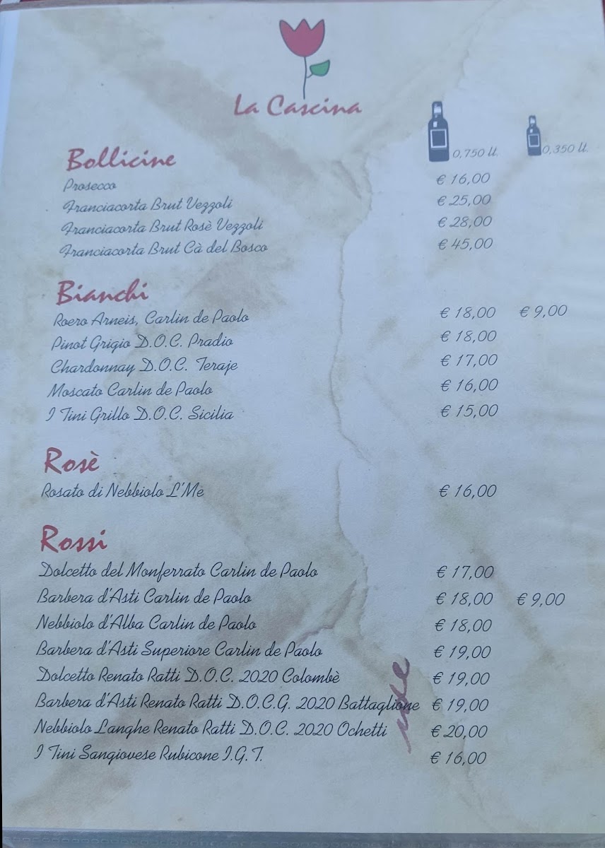 Ristorante La Cascina Photo Menu 1