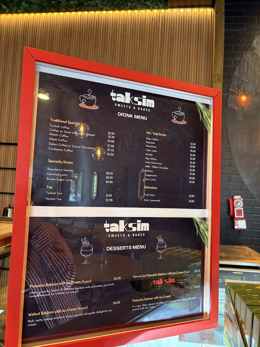 TAKSIM Sweets & Bakes Photo Menu 1