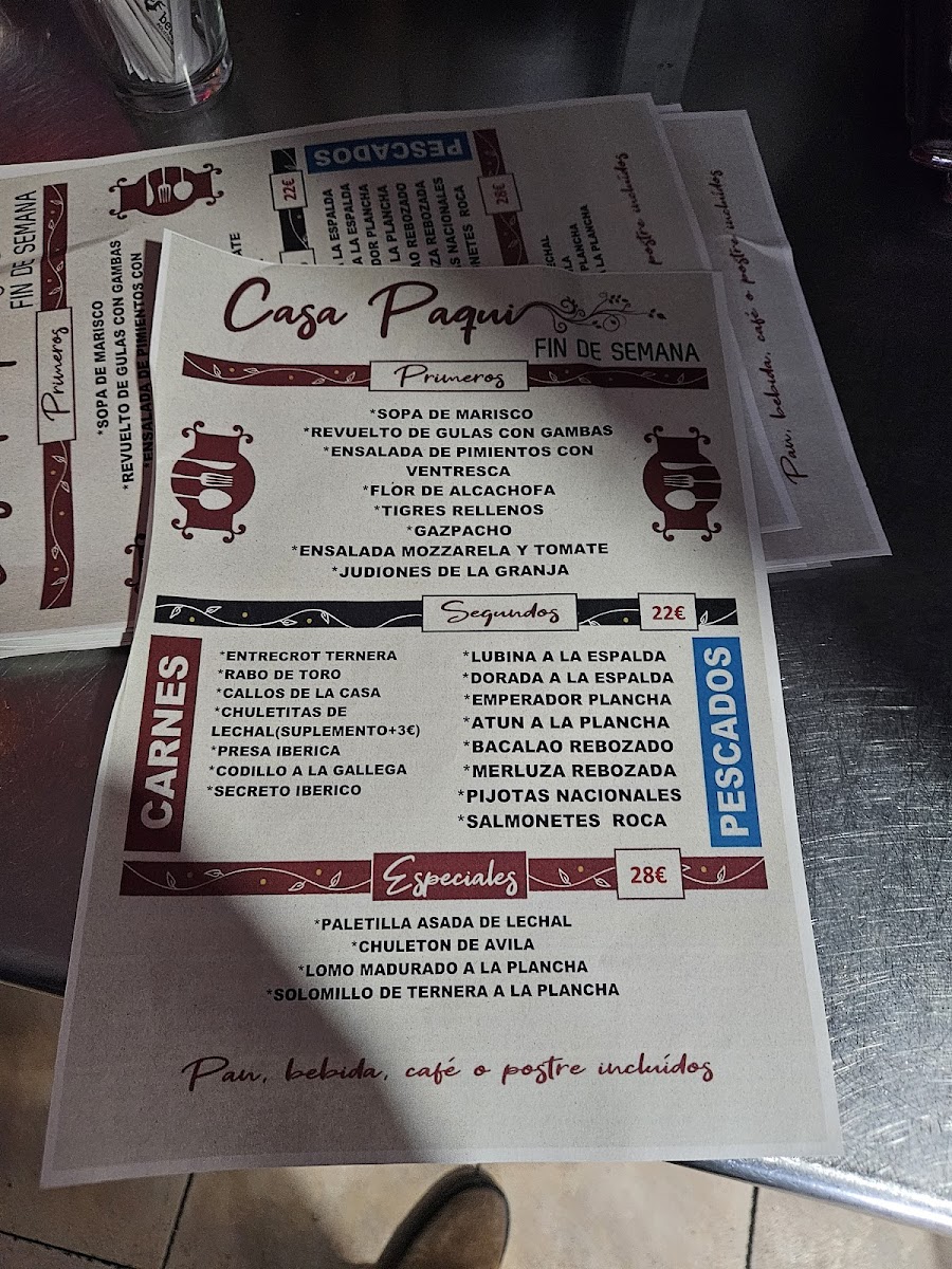 Cervecería Restaurante 'Casa Paqui' Photo Menu 2
