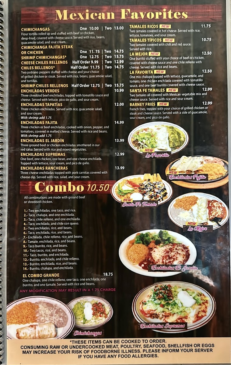 El Jardin Mexican Restaurant Photo Menu 1