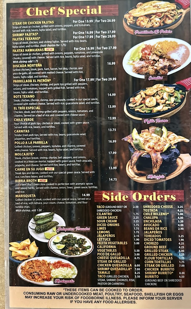 El Jardin Mexican Restaurant Photo Menu 3