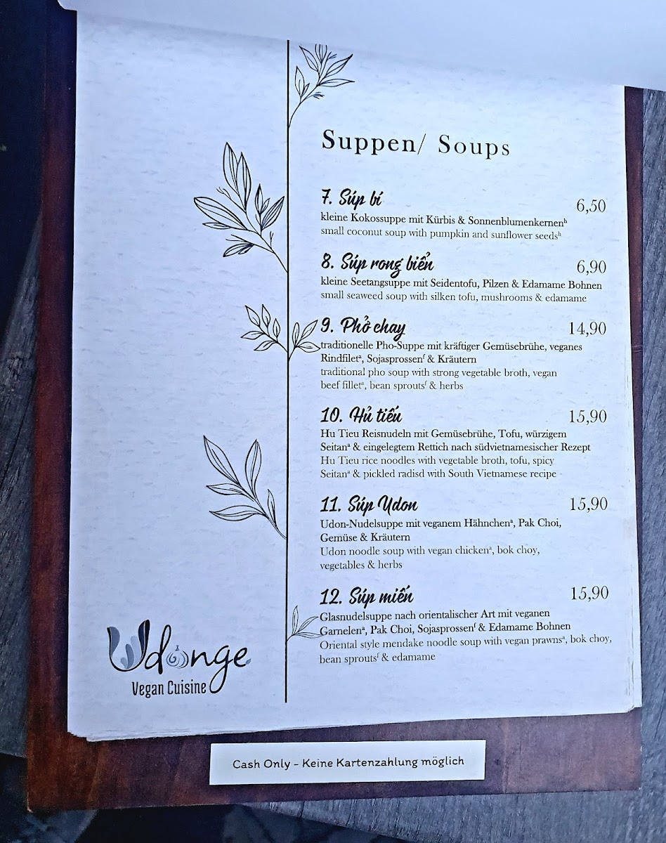 Udonge Vegan Cuisine Photo Menu 6