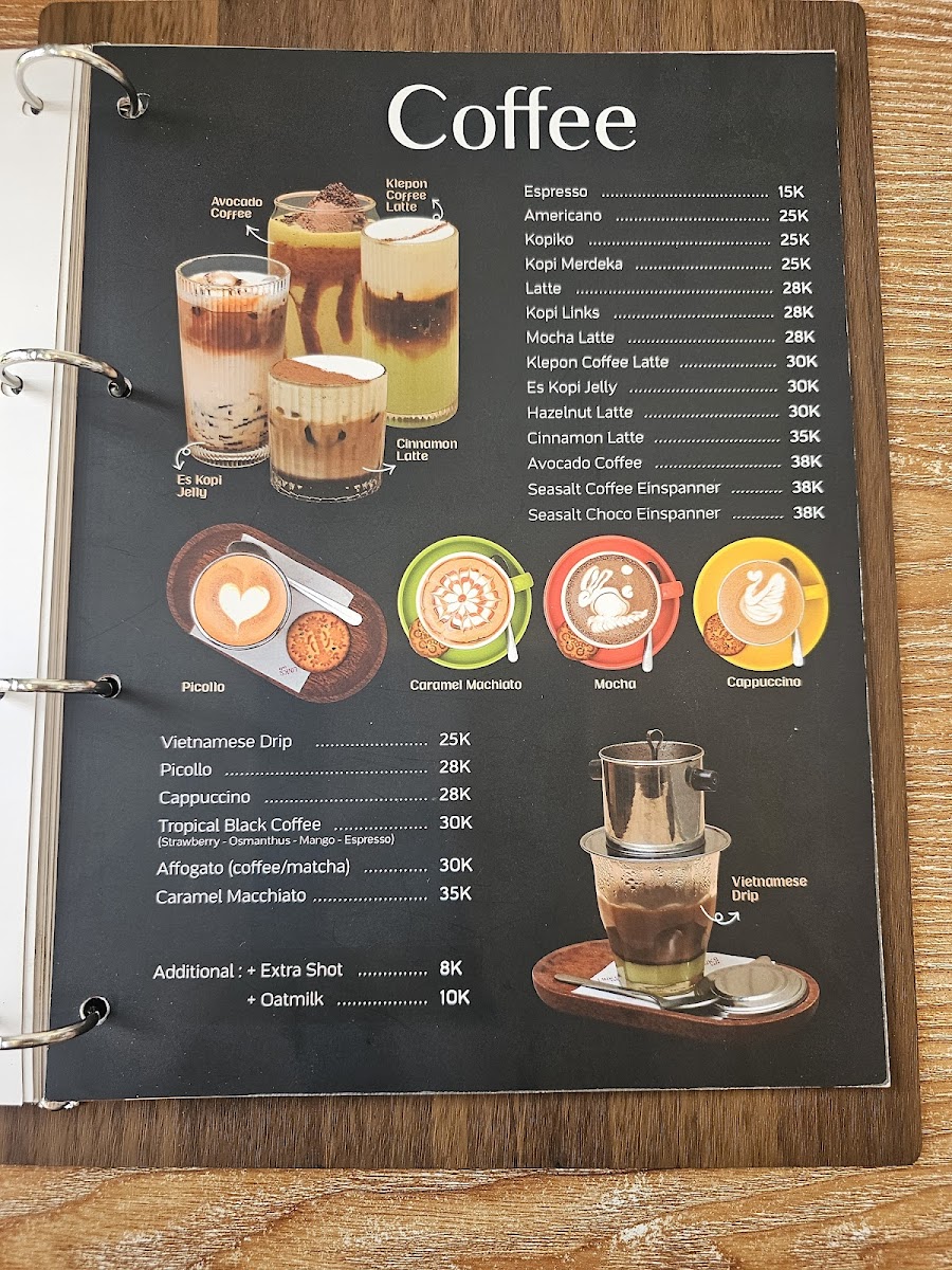Links Cafe Photo Menu 1