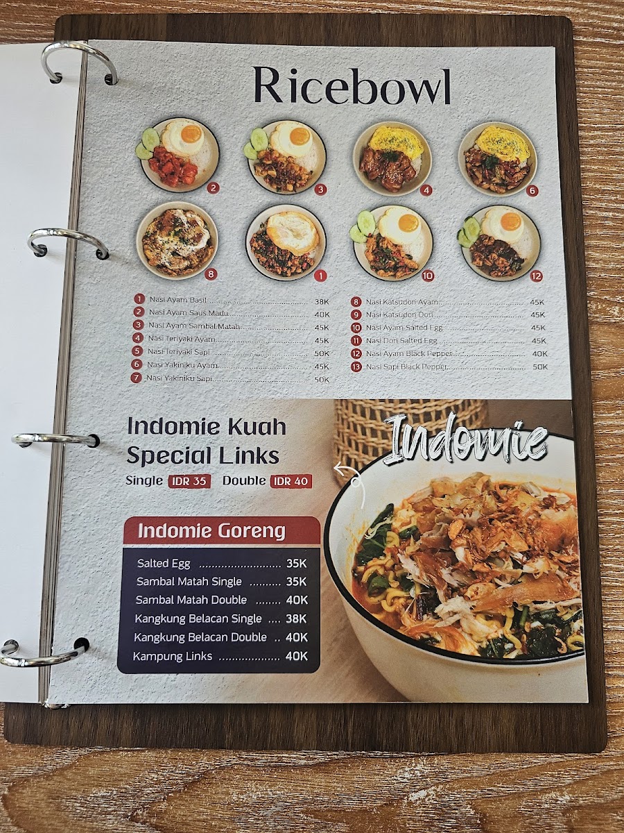 Links Cafe Photo Menu 2