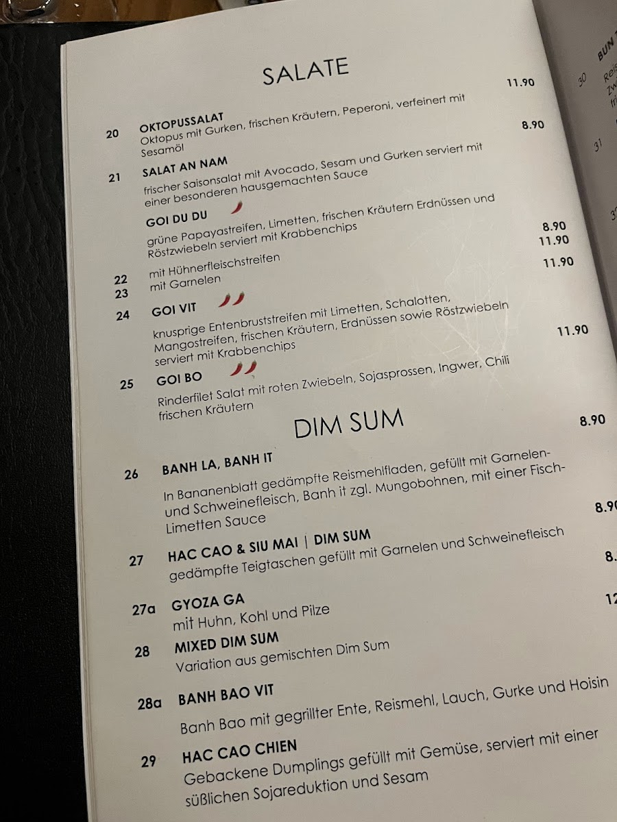 An Nam Restaurant Photo Menu 2