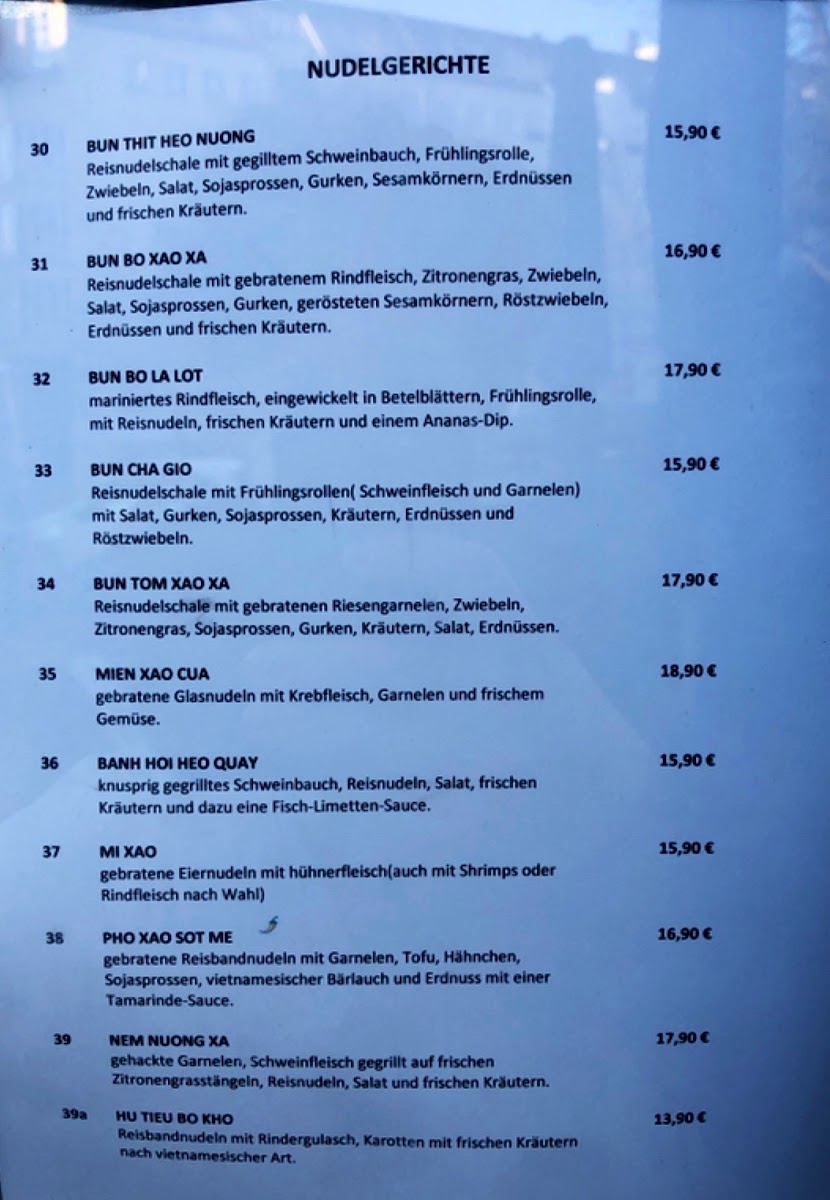 An Nam Restaurant Photo Menu 7