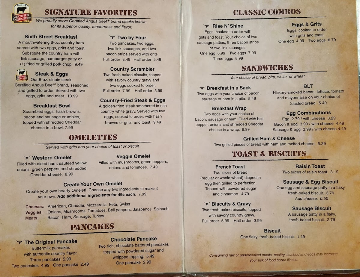 Sixth Street Steakhouse Photo Menu 9