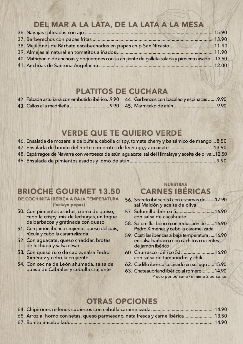 Restaurante Jamonal de Arguineguin Photo Menu 2