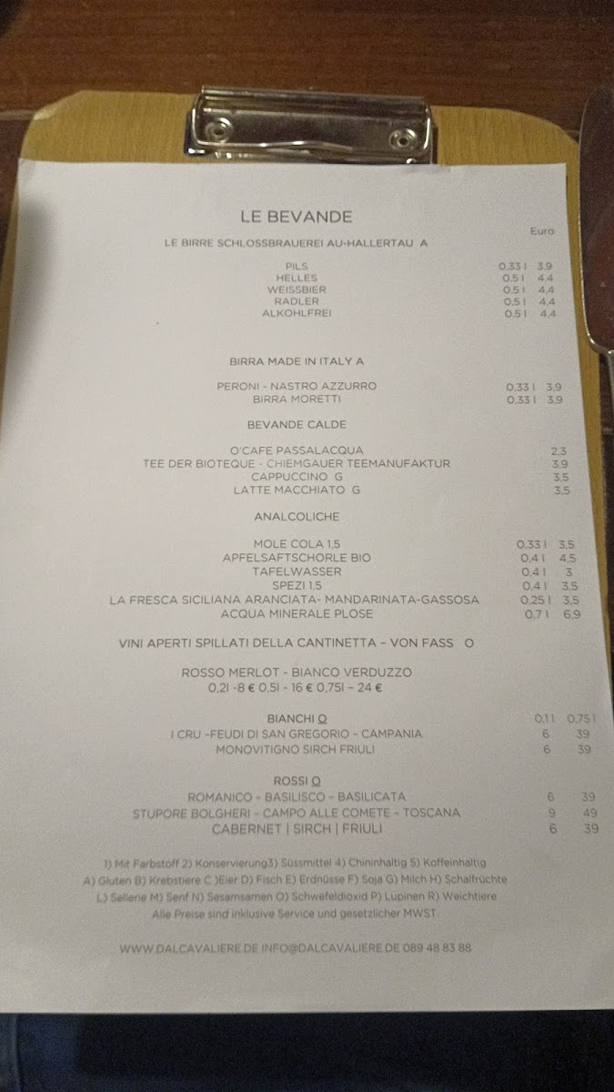 Dal Cavaliere 1980 Photo Menu 8