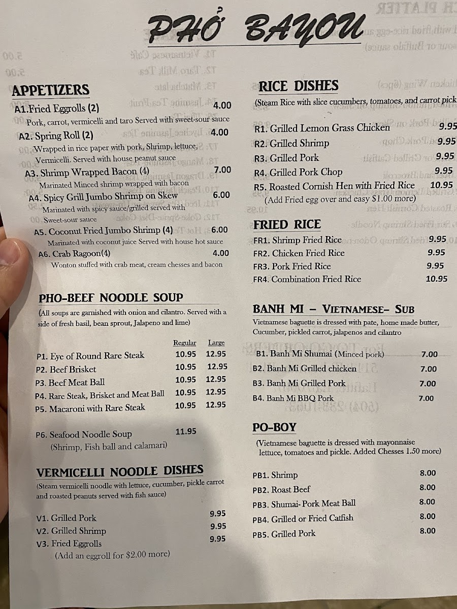 Pho Bayou Restaurant/Milk Tea Photo Menu 4