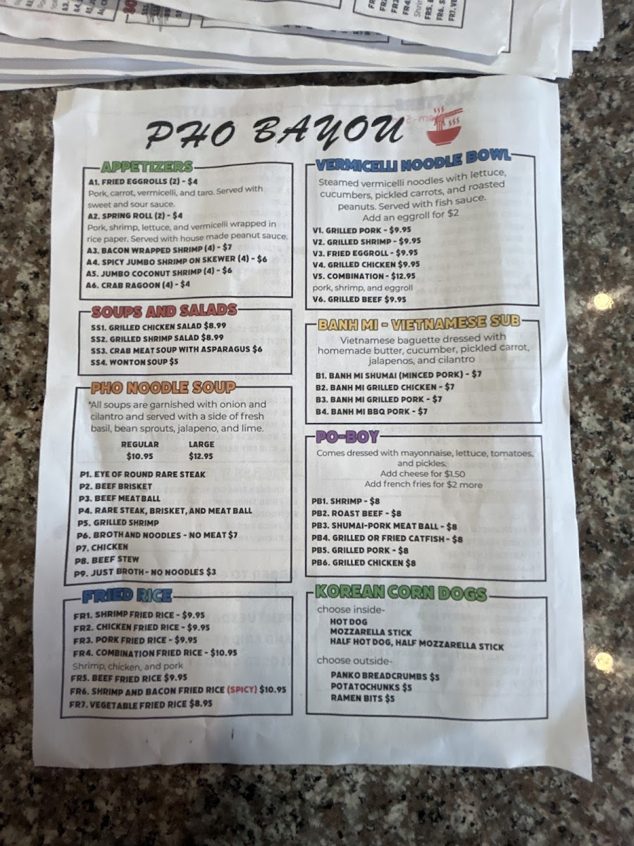 Pho Bayou Restaurant/Milk Tea Photo Menu 7