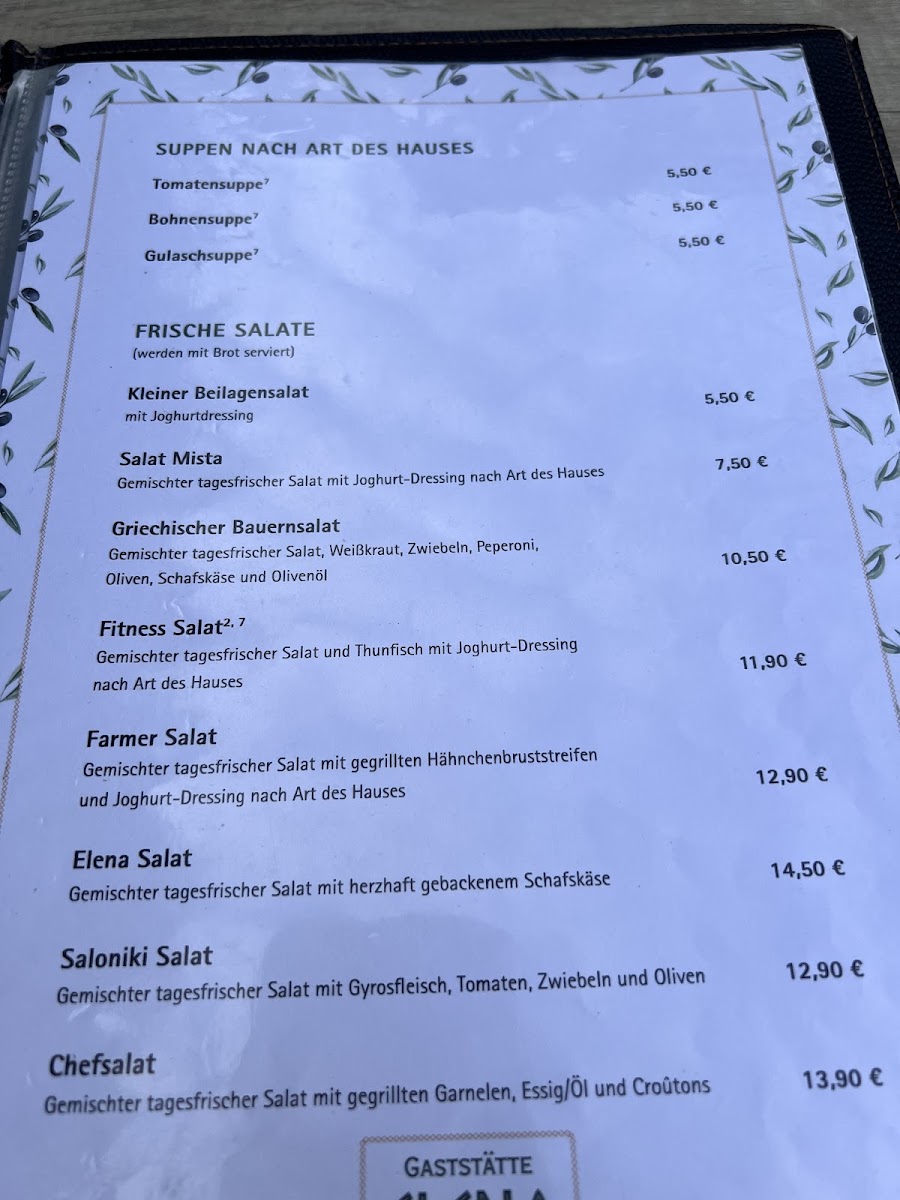 Gaststätte Elena Photo Menu 2