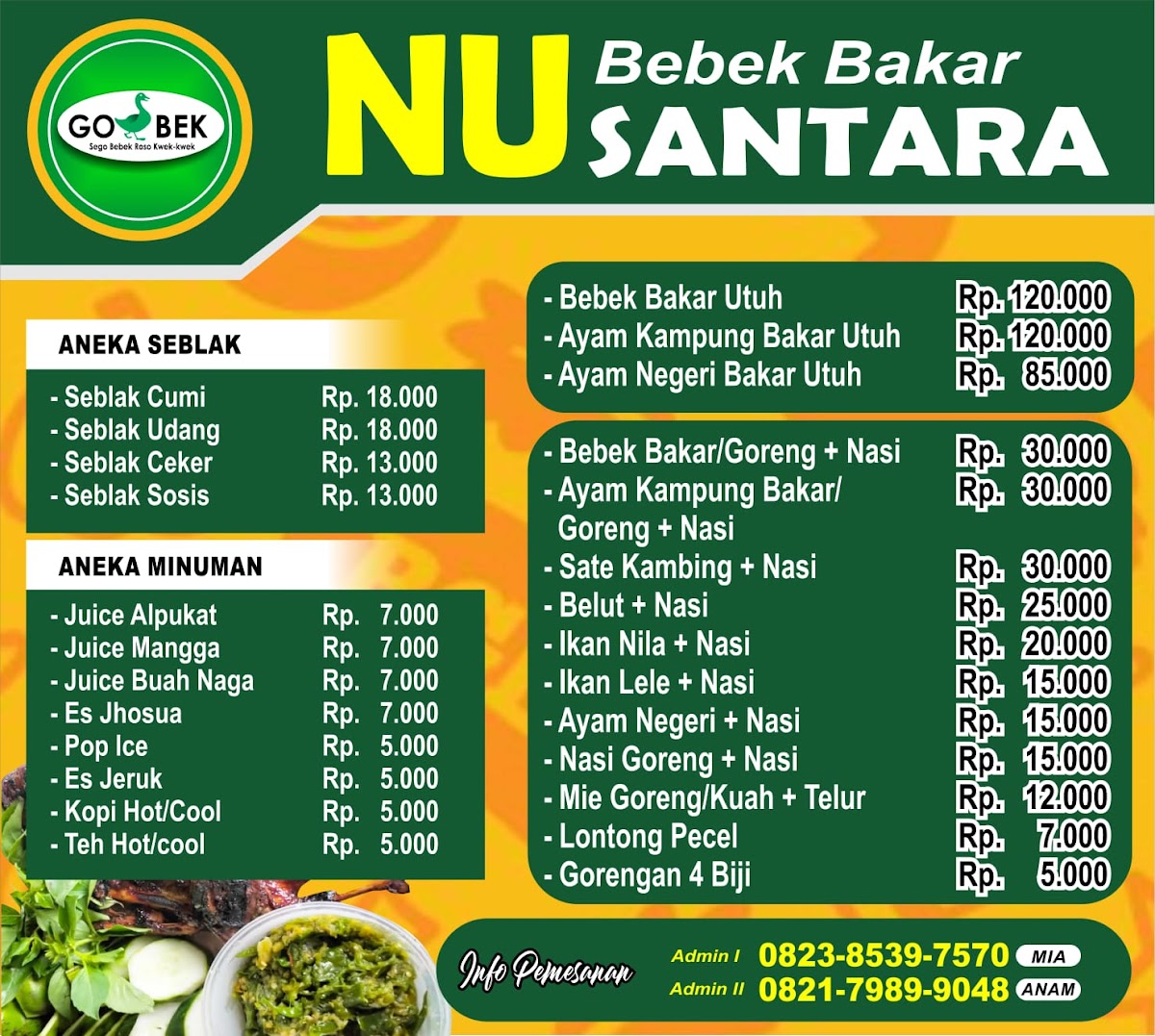 Bebek Bakar Nusantara Photo Menu 1