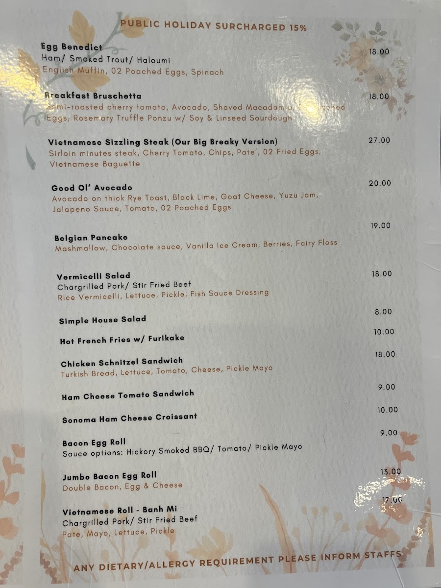 Old Quarter Cafe Photo Menu 1