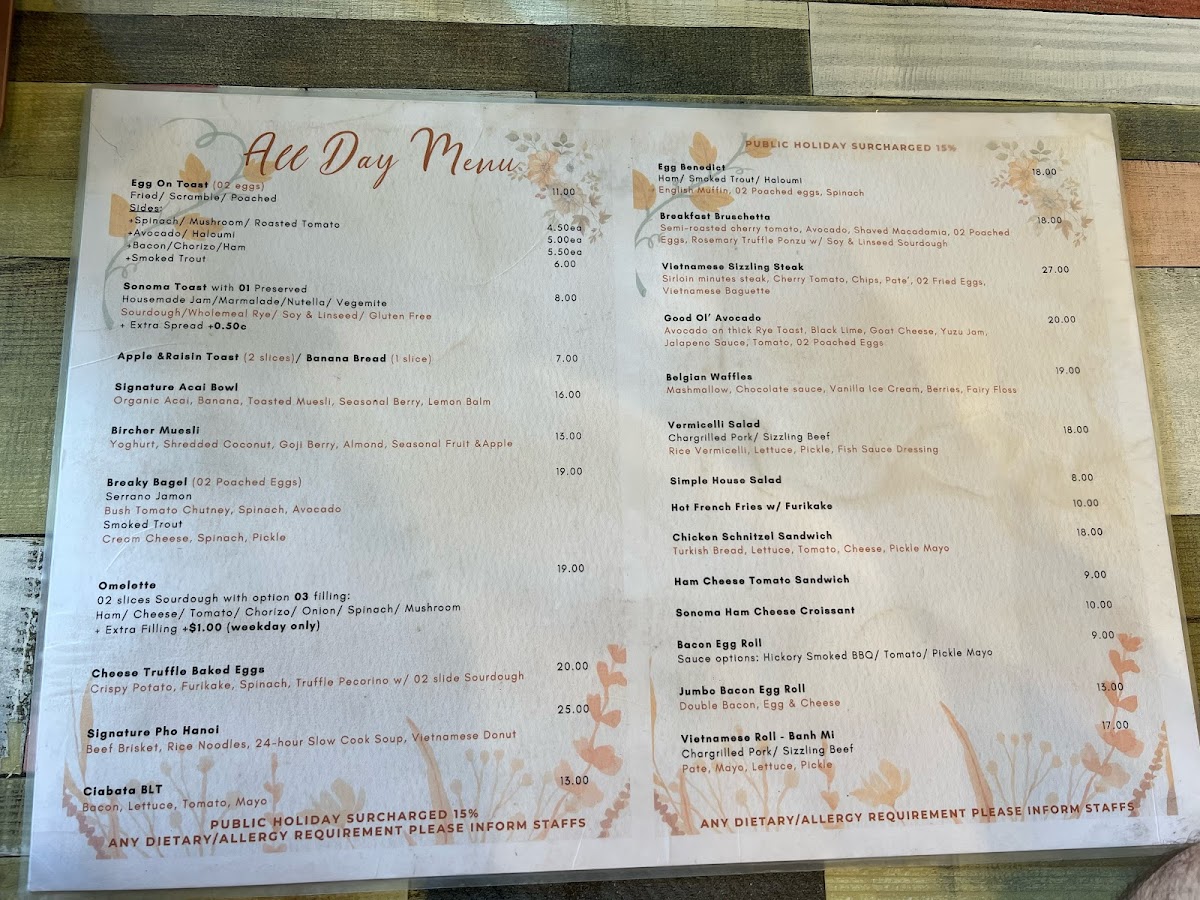 Old Quarter Cafe Photo Menu 5