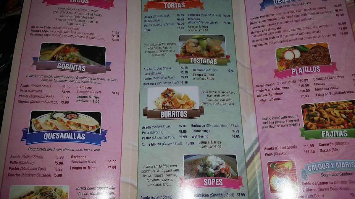 Flamingo's Supermarket & Mexican Restaurant Photo Menu 10