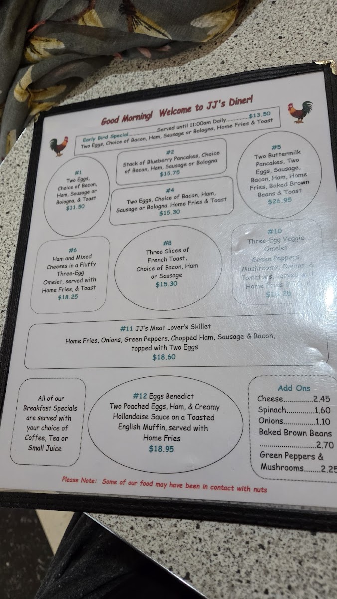 JJ's Diner Ltd. Photo Menu 10