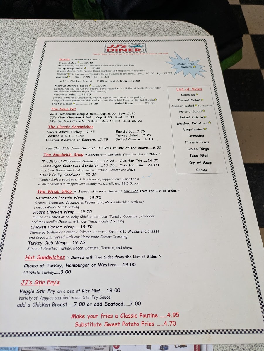 JJ's Diner Ltd. Photo Menu 2