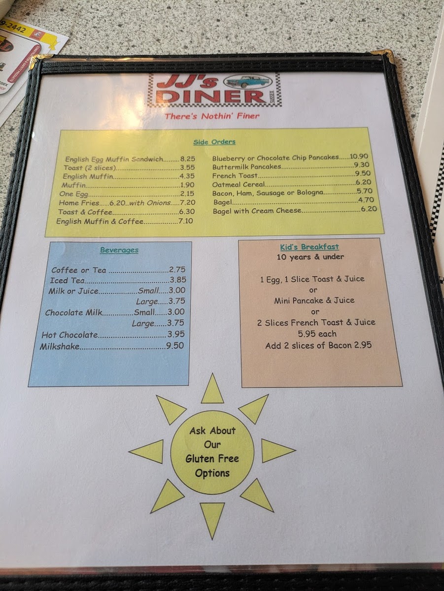 JJ's Diner Ltd. Photo Menu 5