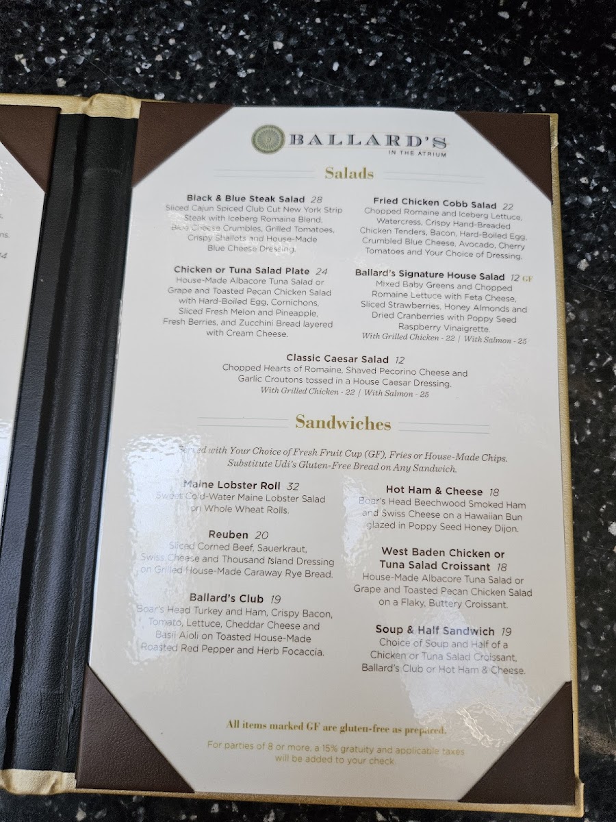 Ballard's in the Atrium Photo Menu 9