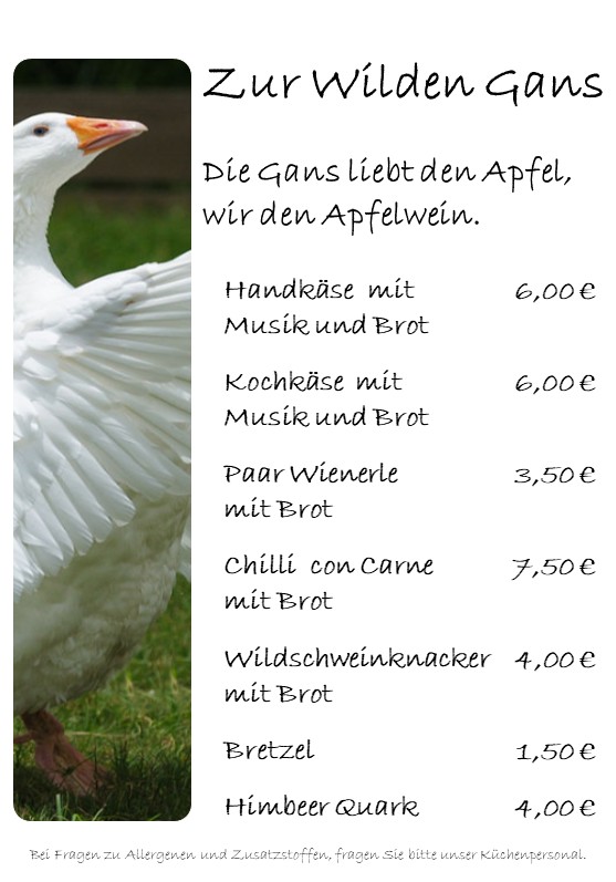 Zur Wilden Gans Photo Menu 4