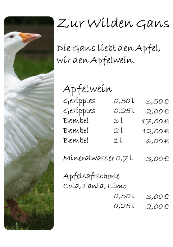 Zur Wilden Gans Photo Menu 5