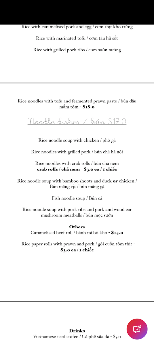 Ha Noi Foods Photo Menu 2
