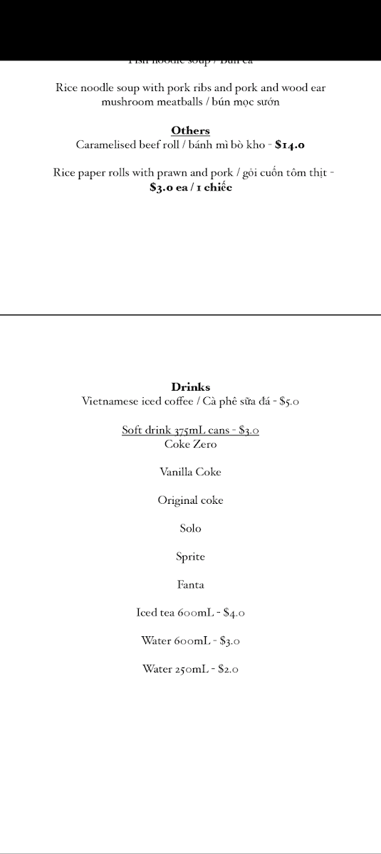 Ha Noi Foods Photo Menu 3