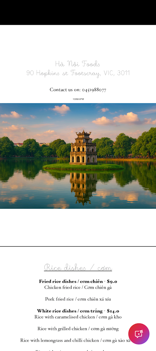 Ha Noi Foods Photo Menu 4