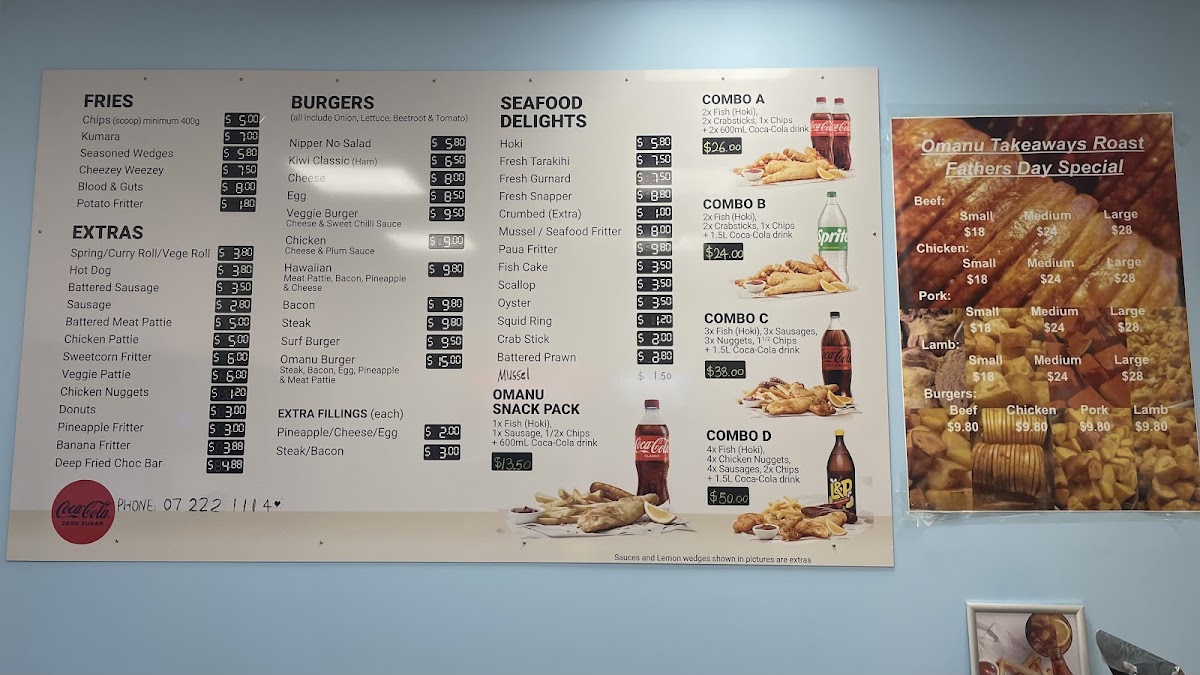 Omanu Takeaways Photo Menu 1